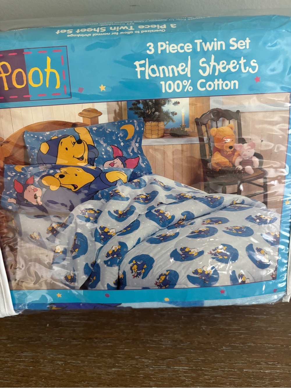 3-Piece Twin Flannel Sheet Set - Pooh